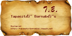Tapasztó Barnabás névjegykártya