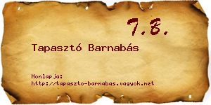 Tapasztó Barnabás névjegykártya