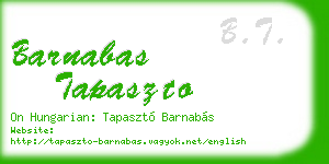 barnabas tapaszto business card